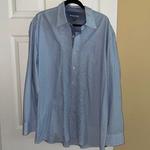 Men's Blue Striped Shirt